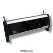 Bachmann DESK 2 Tischsteckdose (3-fach Schuko) | Aluminium-Profil | Inkl. Befestigung | Made in Germany
