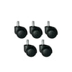 Bürostuhlrollen für Hartböden (5er Set) | Leise & Bodenschonend | 11mm Stift | Skater-Style
