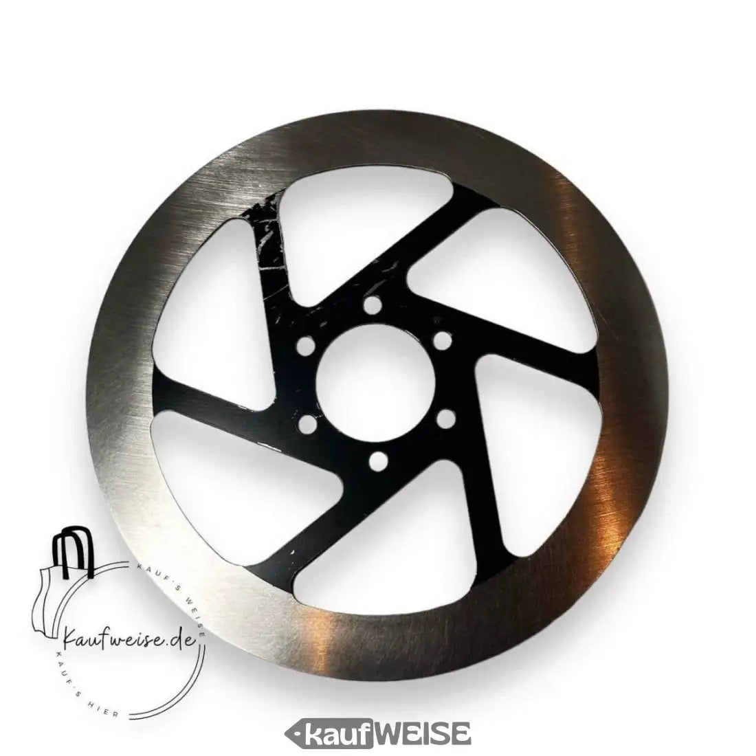 Silberne und schwarze Vanmoof Bremsscheibe 160mm für S3 und X3 Modelle