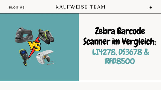 Verschiedene Zebra Barcode-Scanner-Modelle im Vergleich, ideal für unterschiedliche Anwendungen.