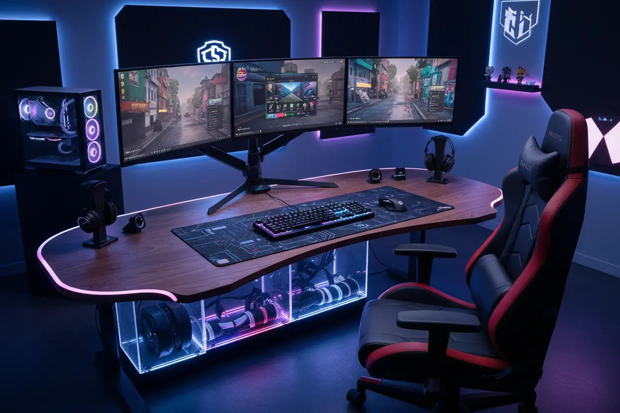 Schwarzer und roter Gaming-Stuhl mit ergonomischem Design für Gamer-Geschenke