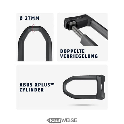 ABUS Granit Super Extreme 2500 Bügelschloss mit 27mm Schackel und X-Plus Zylinder