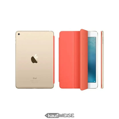 Gold iPad mini mit Korallenrosa Leder Smart Cover