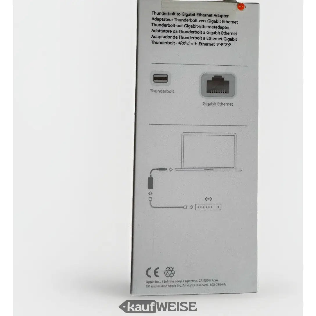 Weiße Box für Original Apple Thunderbolt auf Gigabit Ethernet Adapter für MacBook
