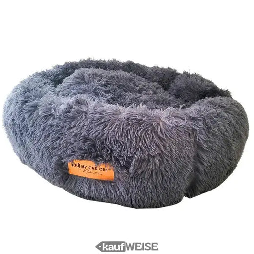 By Cee Cee Donut Hundebett (60cm) waschbar & flauschig | Anti-Rutsch | Beruhigender Rückzugsort für Hunde & Katzen