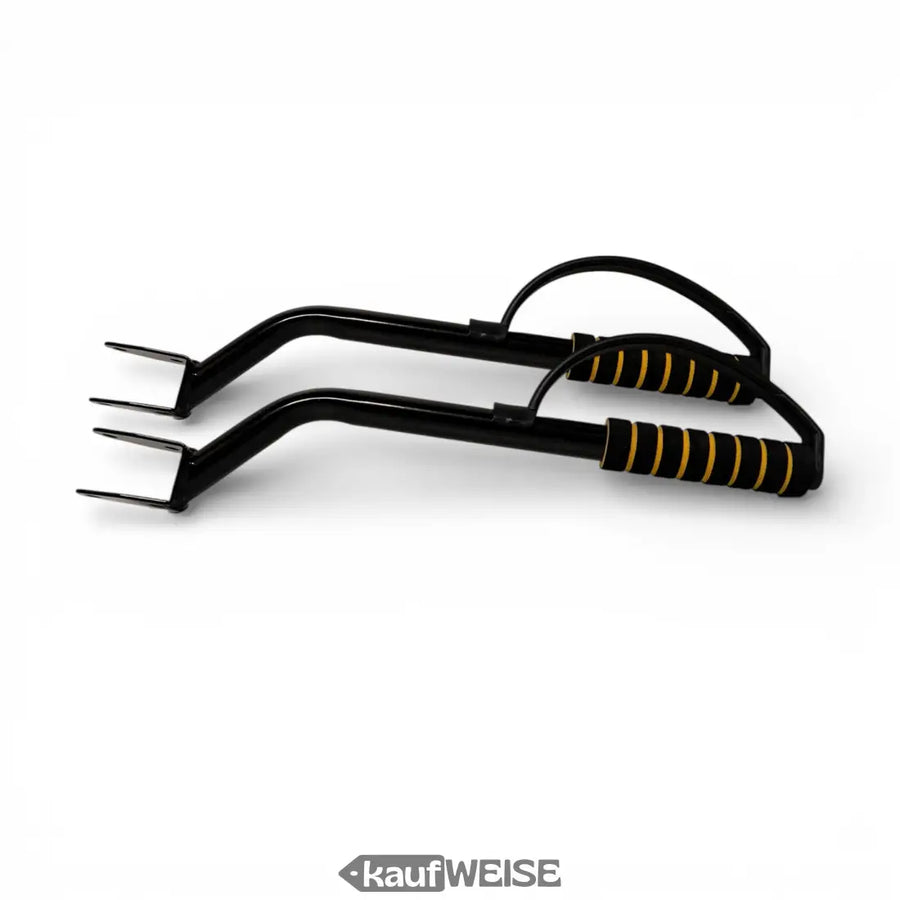 Hoverkart Lenkhebel Set Schwarz-Gelb, Metall 42cm mit Gummigriffen