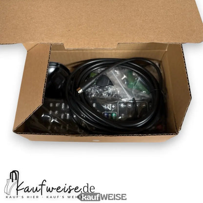 Kartonschachtel mit Elektronikzubehör für HuddleCamHD HC10X-GY-G3 Kamera