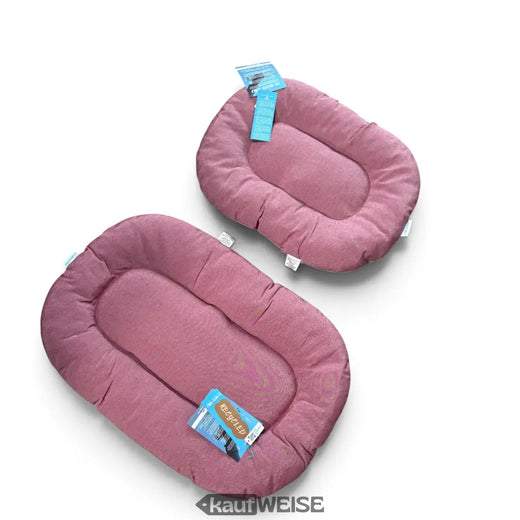 Hundebett rosa, oval | Flieder meliert, Recyclingmaterial, Made in Italy | 60 x 46 oder 80 x 50 cm
