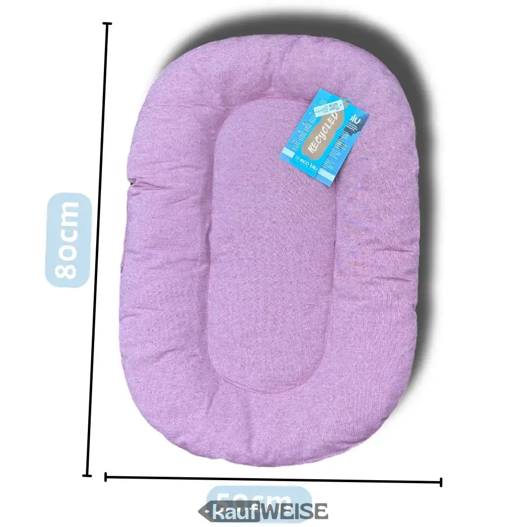 Oval Lavendel Baby Nest im Hundebett & Hundekissen Rosa recycelt Made in Italy