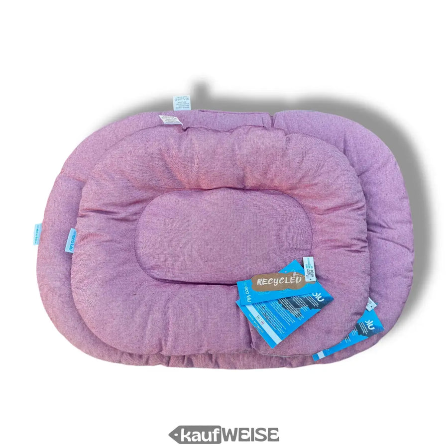Ovales Hundekissen Rosa von eco blu, recycelt und waschbar