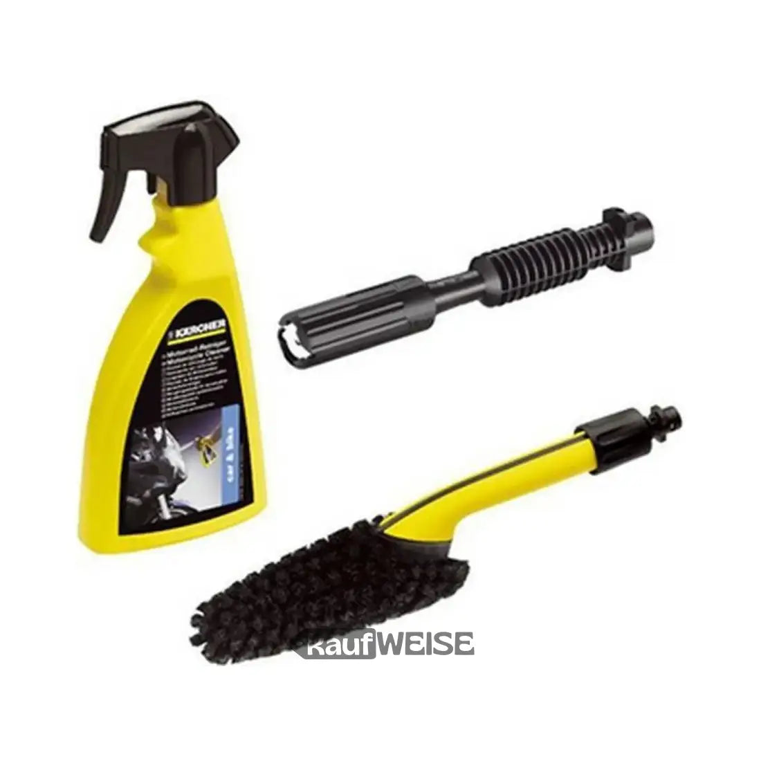 Gelbes und schwarzes Kärcher Motorrad-Reinigungsset für K2-K7