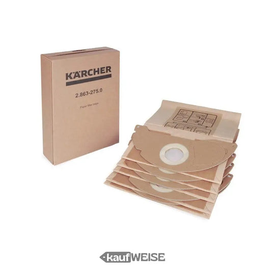 Kärcher Original Papierfiltertüten (5 Stk.) | für WD 2 Plus, WD 3, KWD 1-3 | 2.863-275.0