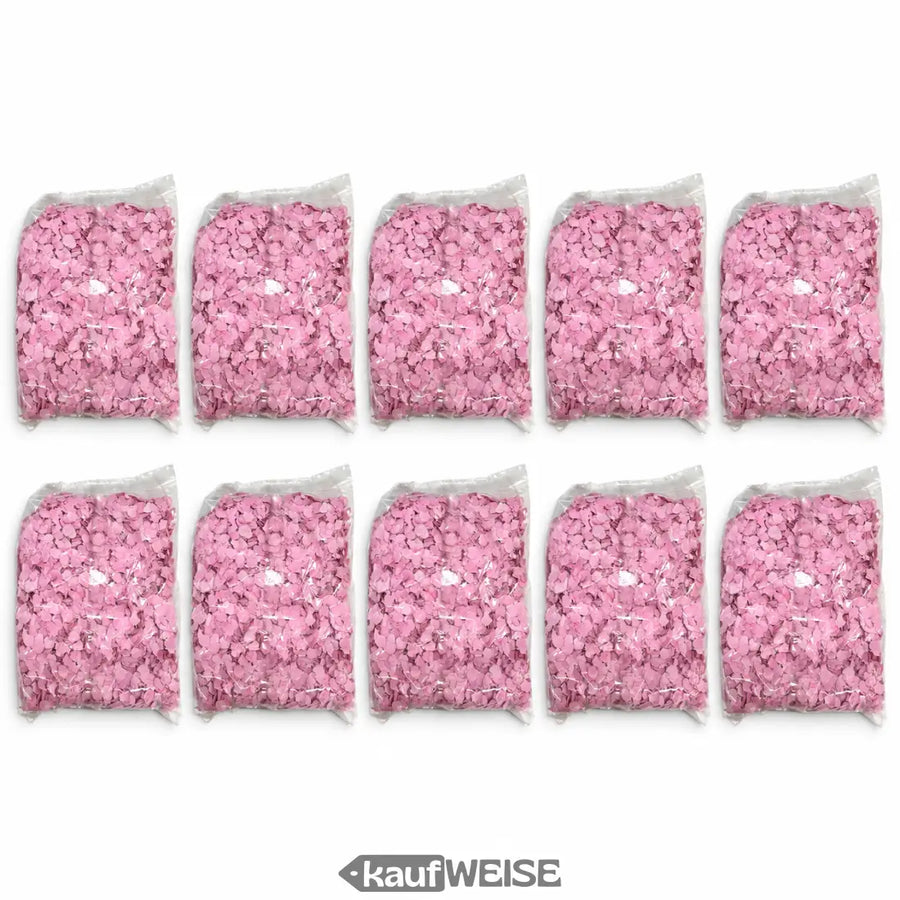 10 Beutel rosa Papierkonfetti à 100 g