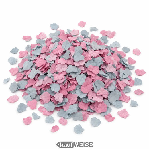 Confettis pour baby shower & gender reveal – rose, bleu clair ou mélange