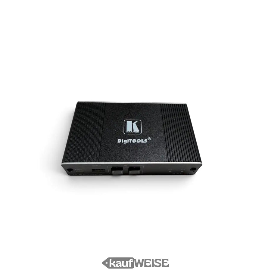Black kramer vs-211x 2x1 hdmi auto-switcher mit strukturiertem gehäuse und silbernem logo für 4k 60hz hdcp 2.2