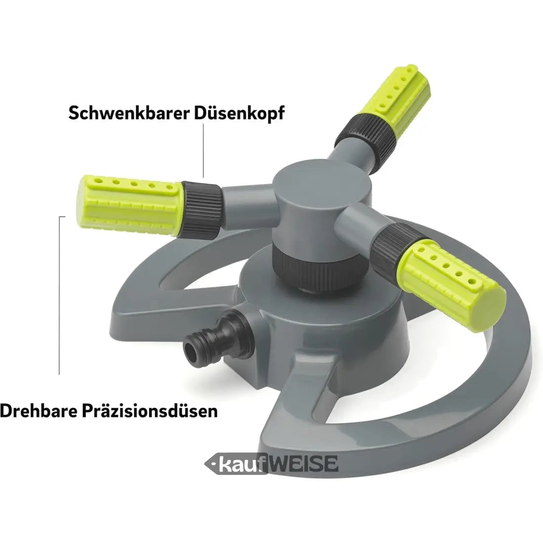 Grauer und grüner rotierender Sprinkler für Gartenbewässerung von REHAU