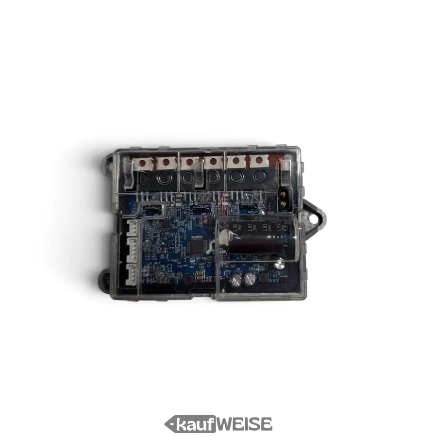 Mainboard für Xiaomi M365, Ansicht von oben mit Steckkontakten und Elektronik