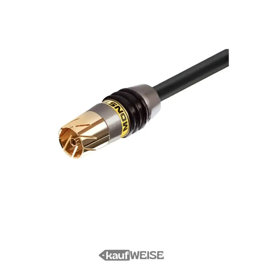 Monster Video 2 Antennenkabel | 1,5m Koaxial | Doppelt Geschirmt | 24k Goldkontakte | HDTV