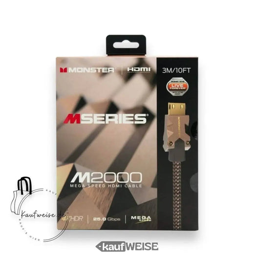 Monster M2000 Ultra HD HDMI Kabel (3m) | 4K @ 60Hz HDR10+ | High-Speed 25 Gbps | V-Grip™ Anschluss