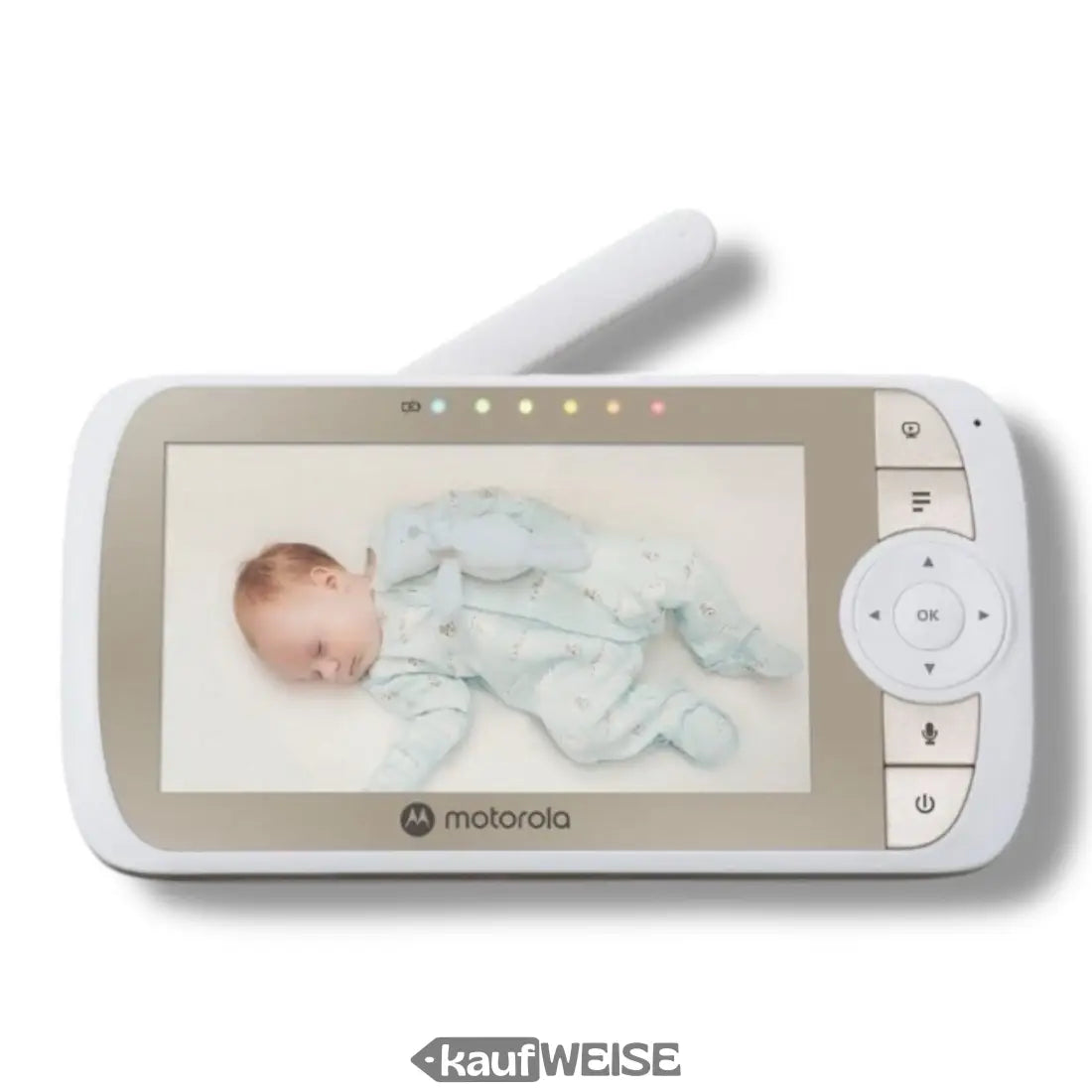 Motorola Baby VM65X Connect Video-Babyphone mit Farbdisplay und Nachtsicht zeigt schlafendes Baby