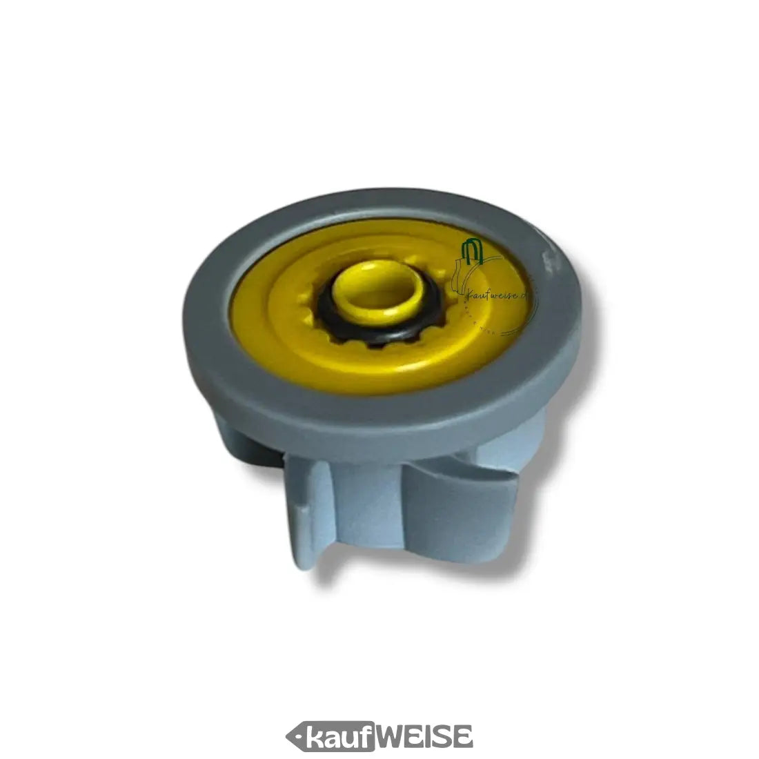Grauer und gelber Kunststoff-Sprühkopf für Wasserspareinsatz Neoperl PCW-02