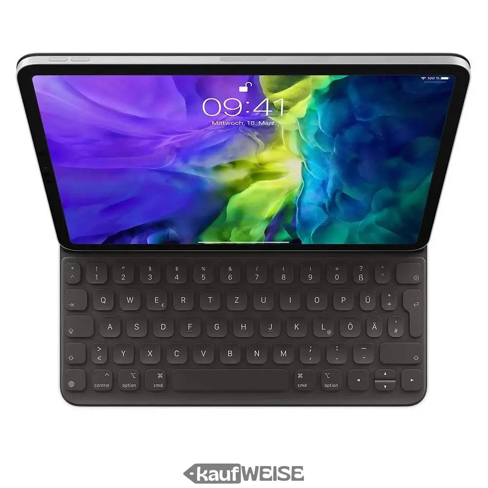 Offenes dunkelgraues Apple Smart Keyboard Folio für iPad Pro 11 und Air