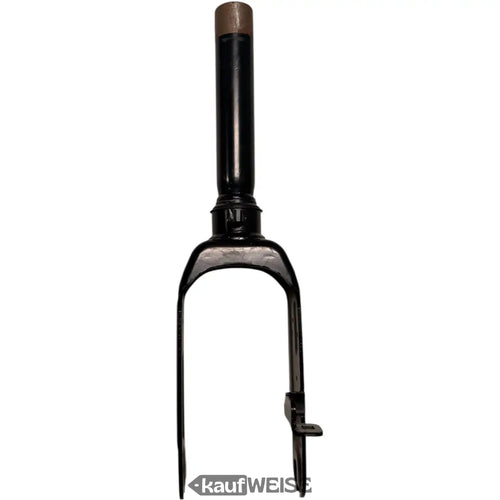 Schwarze Original Ninebot Max G30 Vorderradgabel mit Mattfinish und braunem Gummikappen