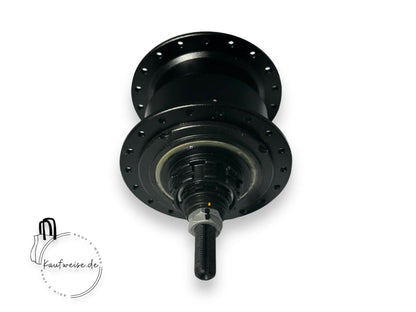 Schwarzes Fahrradnabenbild der Original VanMoof X-RK4 4-Gang Nabenschaltung für S3