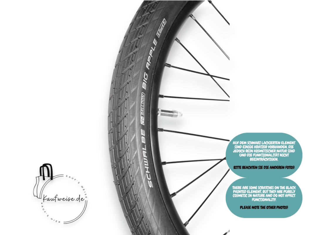 Bicycle tire with spokes for VanMoof X3 Vorderrad 24 Zoll mit Motor und Original Bremsscheibe