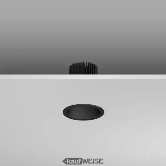 Schwarze LED Einbaustrahler mit ribbendem Design für Deckenbeleuchtung