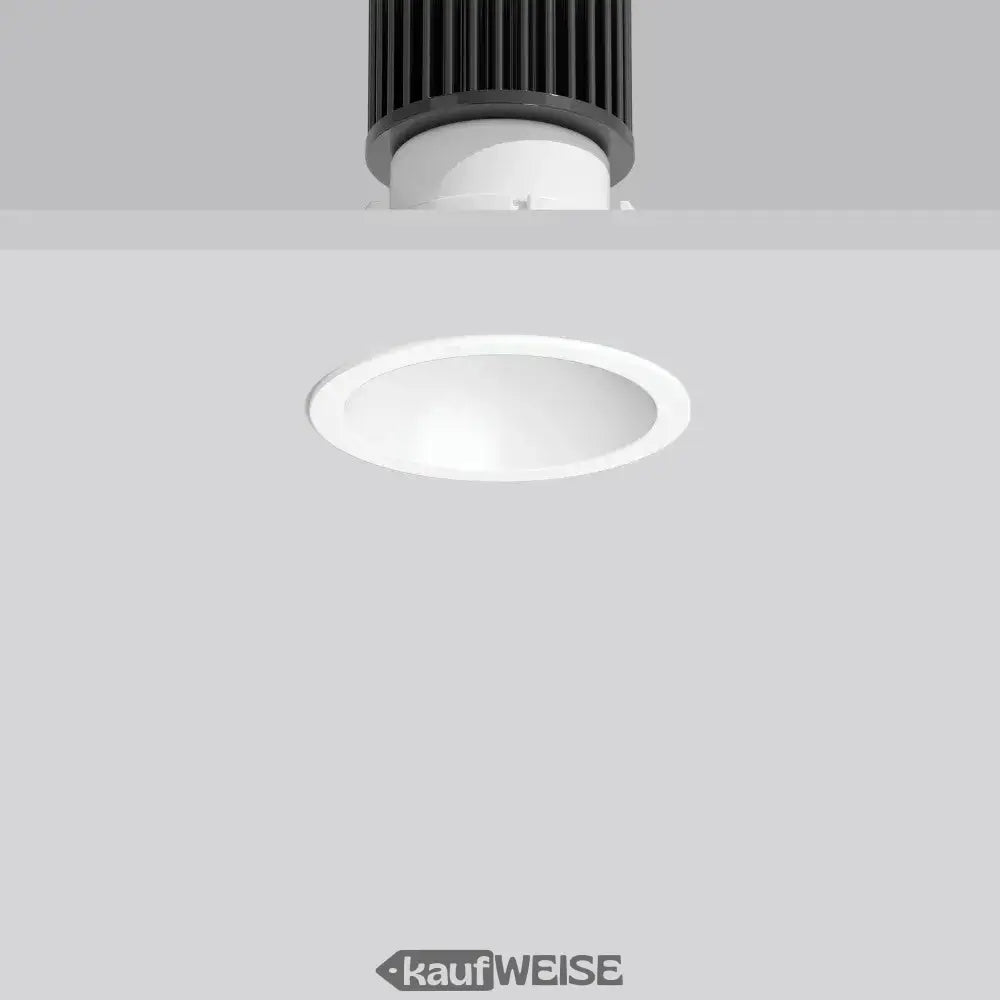 Weiße eingelassene LED-Leuchte mit schwarzer Gitter- und Rahmen, RZB Levido 901595.002.1