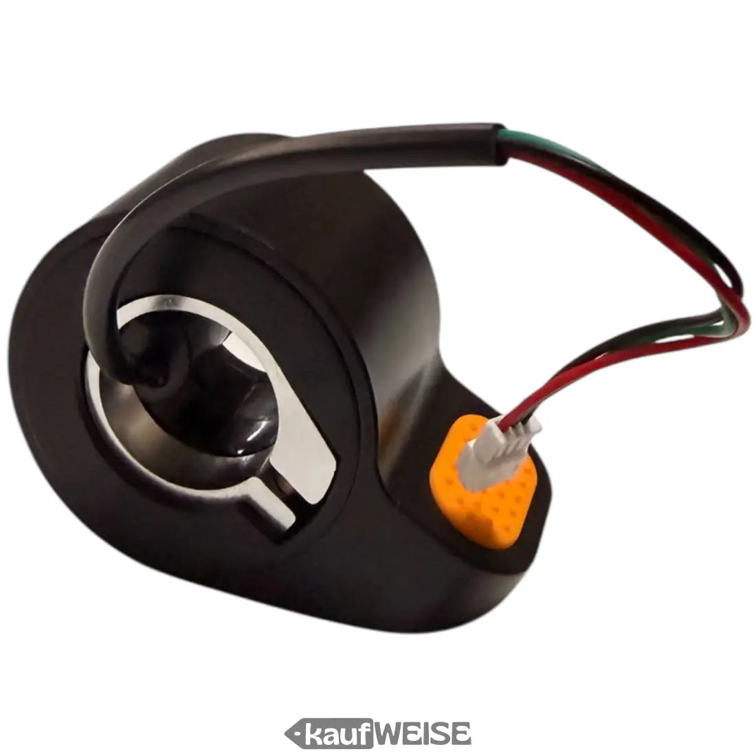 Schwarzer Kunststoff-Gashebelhub mit silbernem Einsatz für Segway-Ninebot Max G30