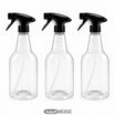 Sprühflasche leer 750 ml, nachfüllbar | Transparent, On/Off-Sprühkopf | 3, 5 oder 10 Stück