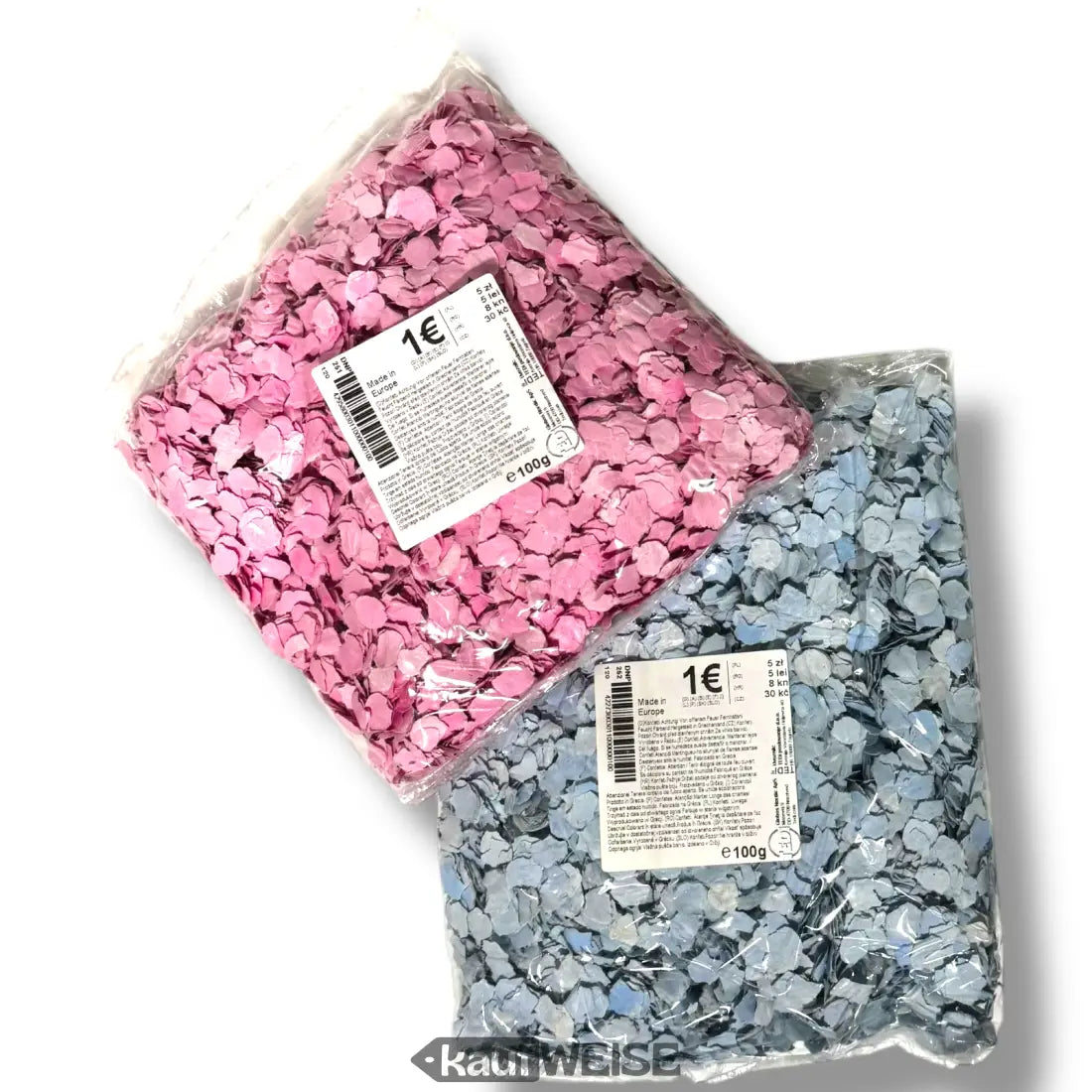 Zwei Beutel Konfetti Rosa oder Blau für Party und Hochzeit