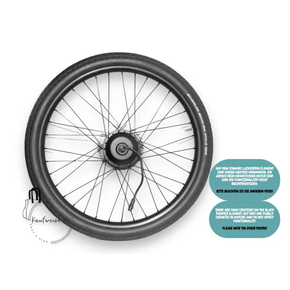 Bicycle wheel with electric motor hub for VanMoof X3 Vorderrad 24 Zoll mit Original Bremsscheibe