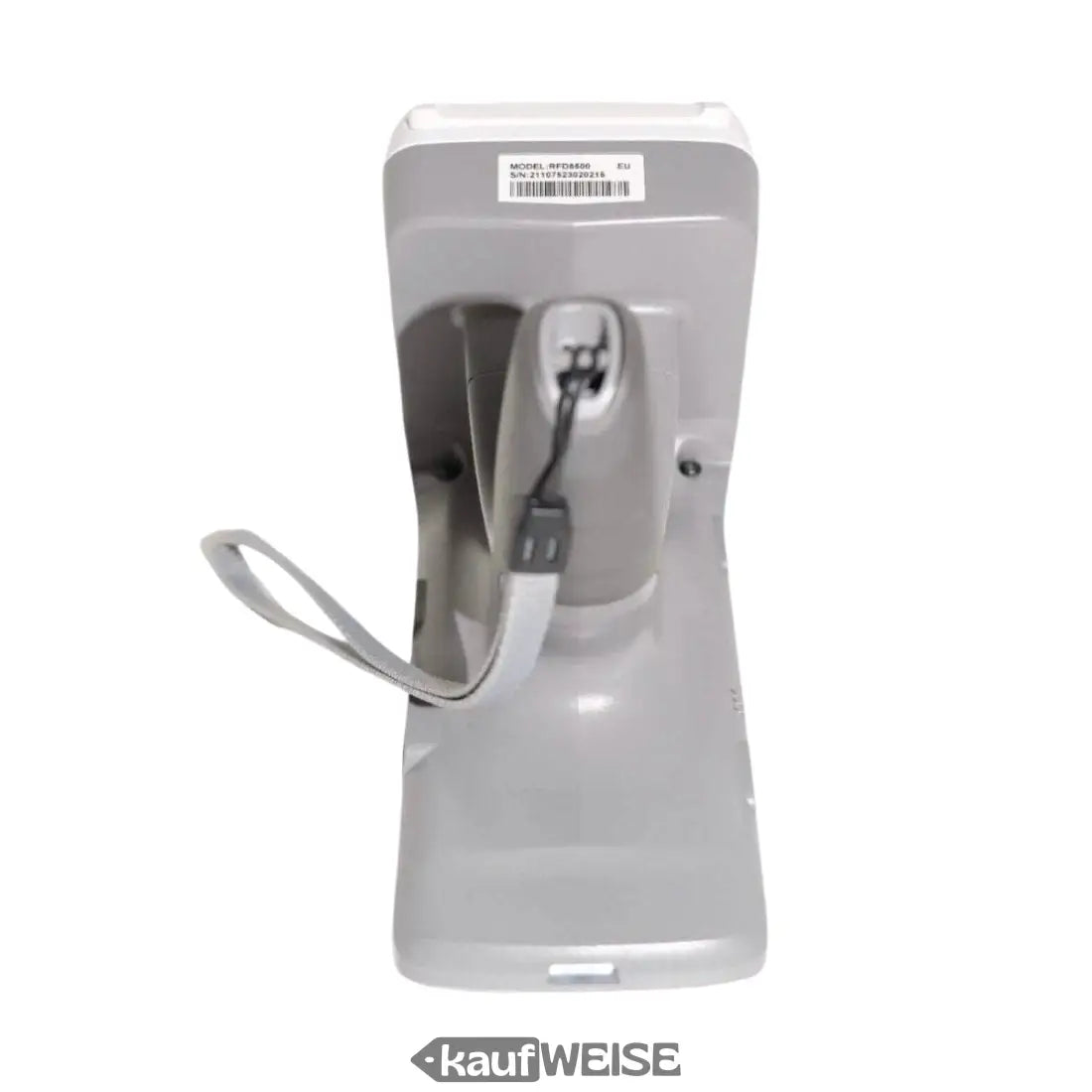 Graue und weiße Handdampfer neben Zebra RFD8500 RFID Scanner für Einzelhandel